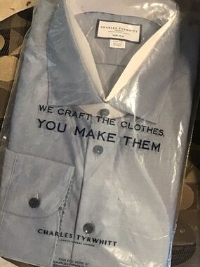 Charles Tyrwhitt Pale Blue Button-Up Dress Shirt